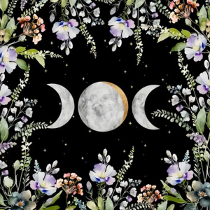 Celestials Flower Tarots Tablecloth Sun and Moon Sacrifice Divination Cloth for Readings And Divination