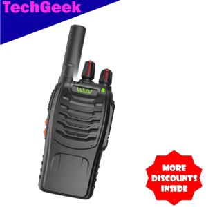 TG WLN KD-C888D 5W VHF/UHF 400-470MHz 16 Channel Two Way Walkie Talkie Radio with High Illuminating Flashlight