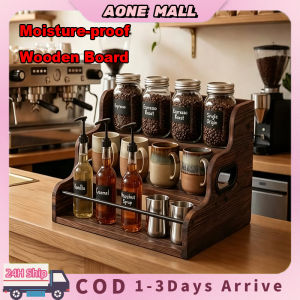 3 Layer Bottle Organizer Rack Wooden Coffee Syrup Bottle Organizer Shelf Kitchen Counter Space Saver For Cafe Kitchen Condiment Bottle Holder Pang Bar