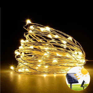 12M 120LED Solar String Light Outdoor Waterproof Fairy Lights with 8 Lighting Modes Solar Powered Cooper Wire Lights Christmas Lights Yard Patio Party Decor Multicolor/Warm white