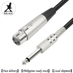 Audio Cable Canon XLR Female To 6.35mm Jack Plug Male Connector Instrument Guitar Microhone Bass