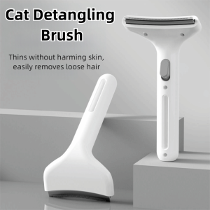 YUDESHUI Răng thép không gỉ Bàn chải gỡ rối cho mèo Tay cầm công thái học Đầu cong Lược chải lông cho chó Chống rối Dụng cụ chăm sóc thú cưng Dành cho chăm sóc lông thú cưng