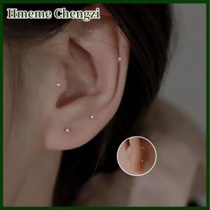Hmeme 1Pair Fashion Trendy Mini Zircon Stud Earrings For Women Girls Daily Geometry Small Earrings Ear Bone Nail Jewelry Accessories