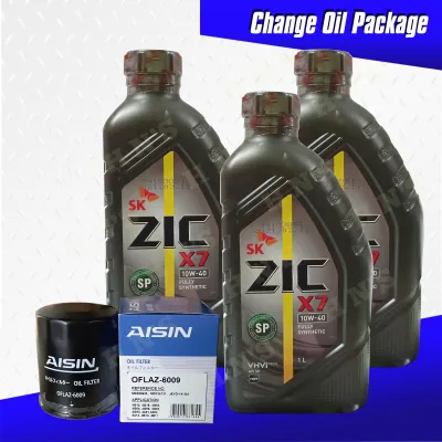 SK ZIC X7 10W-40 Fully Synthetic Oil Change Bundle for Mitsubishi Mirage / Chery QQ