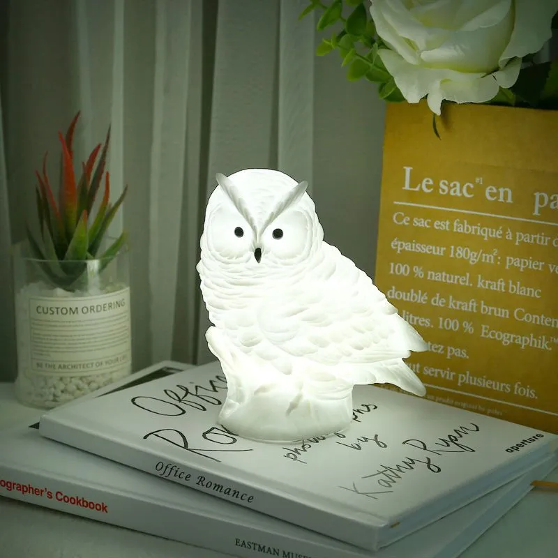 LED Table Light Night Lights DC5V Adorable Owl Night Lamp Desk