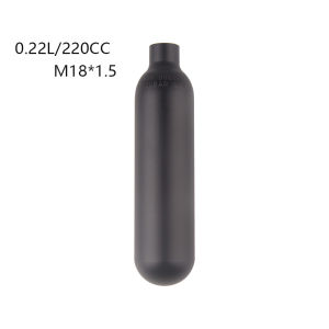 ​HPA Station 0.22L/220CC Compressed High pressure Gas Cylinder 200BAR 3000PSI Scuba Air Tank Soda Water Diving Aquarium Accesories Black Aluminum Sodastream Air Bottle Aquarium Needs/CO2 Equipment