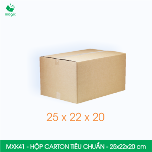 MXK41 - 25x22x20 cm - 20 hộp carton đóng hàng tiêu chuẩn - Thùng carton hộp giấy | Magix Packaging