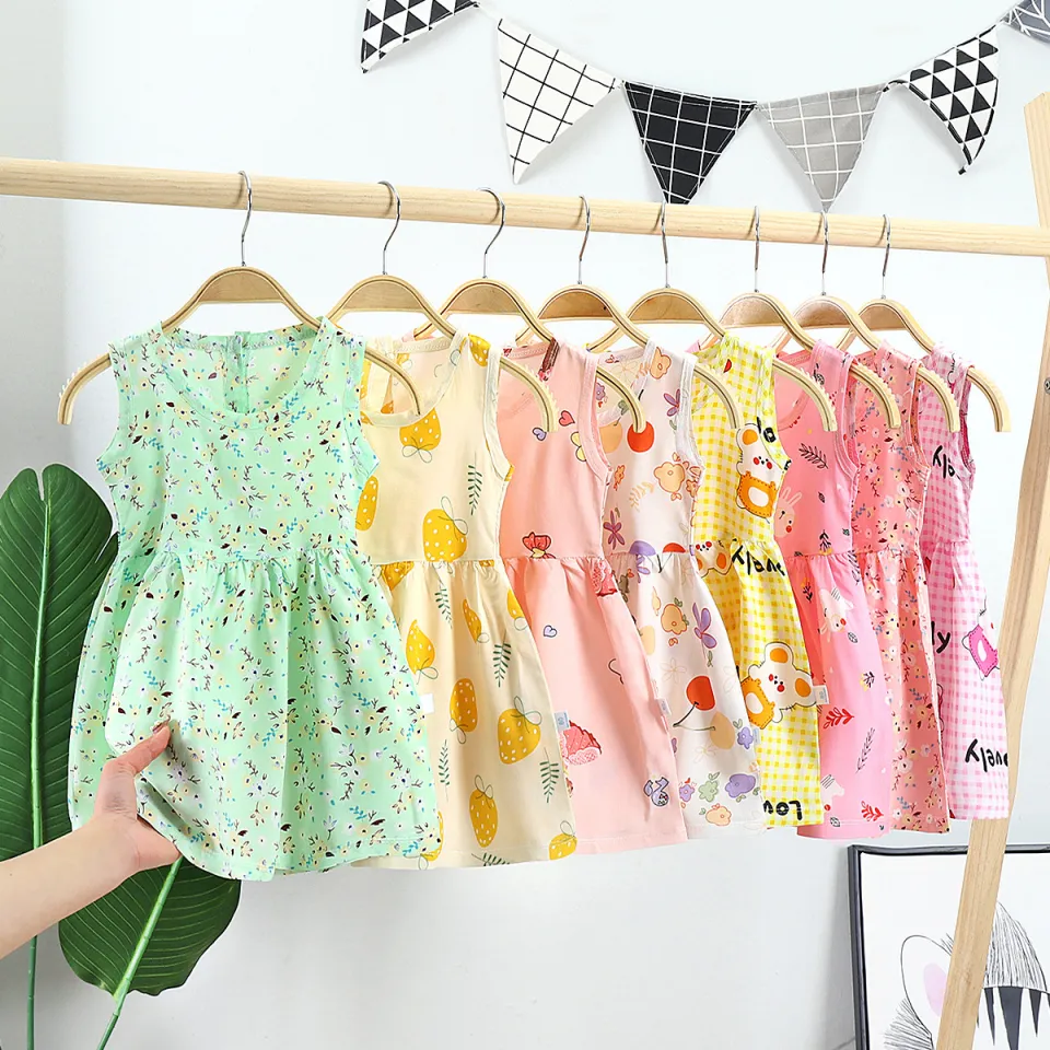 freeship đơn từ 50k+big sale]Váy mặc ở nhà cho bé gáimát mùa hè thun năng  động | Lazada.vn