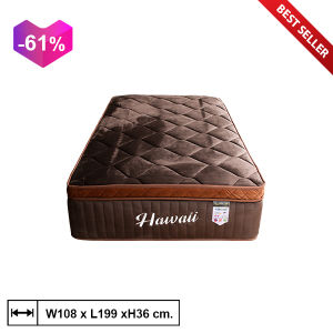 ZARETA รุ่น HAWAII ที่นอนพ็อกเก็ตสปริง เสริมยางพารา ผ้าขนมิ้ง หนา 14 นิ้ว