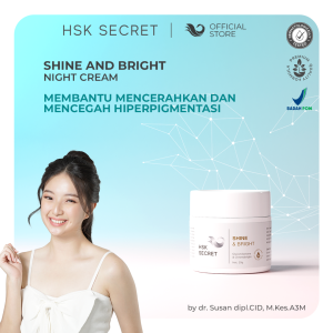 HSK Secret Shine And Bright - Mencerahkan Kulit Kusam Flek hitam & Mencegah Hiperpigmentasi dengan Tranexamic Acid Niacinamide & Allantoin