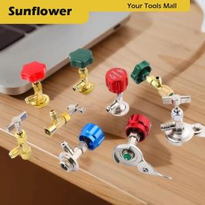 🎀🎁【Special price】Sun ที่เปิดขวดสารทำความเย็นวาล์วเปิดสากลสำหรับสารทำความเย็นเครื่องปรับอากาศฟลูออรีนเครื่องมือเพิ่ม