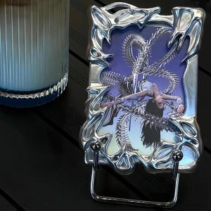 [COD] yixiayun Original Design Electroplate Plasitic Frame Kpop Idol Photocard Holder Creative 3 Inch Photo Card Holder Photo Sleeve