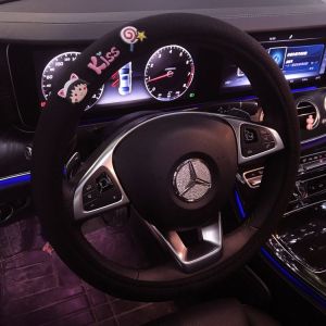 New Korean Cute Cartoon Car Steering Wheel Cover Summer Sweat-absorbing Mens and Womens Fashion Universal Handle Cover Silicone Anti slip