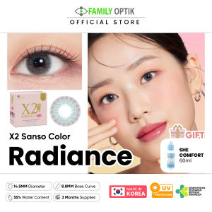 X2 Sanso Color Radiance Monthly Softlens Warna