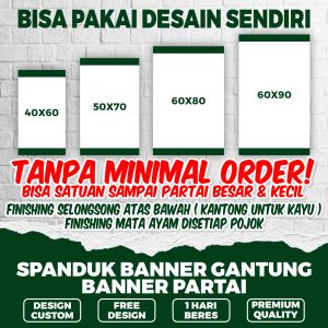 BISA COD!!! SPANDUK BANNER PROMOSI TULISAN BEBAS DESAIN BISA DARI SENDIRI SPANDUK POHON
