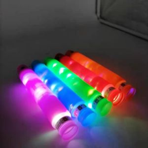 LYZRC New Flash Corrugated Tube Release and Decompression LED Water Pipe Pop Tube Decompression Luminescent Telescopic Tube Toy