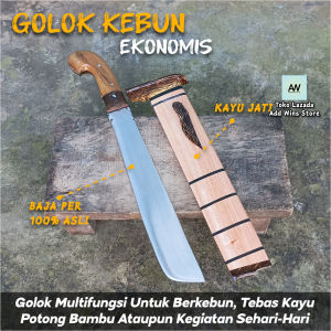 Golok Kebun Ekonomis Bahan Baja Per Asli Super Tajam Tebang Pohon Kebun