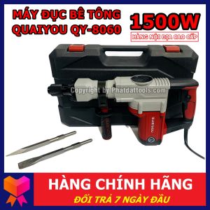Máy Đục Bê Tông QUAIYOU QY-8060 (1500W) - Tặng Kèm 2 Mũi Đục - Hàng Nội Địa Trung Quốc - Bảo Hành 6 Tháng