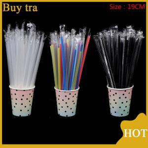 [Buytra] หลอดดูดน้ำทำจาก PP ใสหลายชั้นจำนวน100ชิ้นหลอดสำหรับเครื่องดื่มงานปาร์ตี้