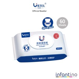 Infantino | Ustel Wet Toilet Tissue Flushable Wipes (60s)
