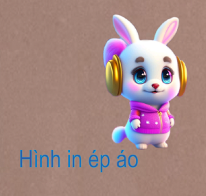 Hình ủi ép nhiêt in áo-Hình in áo tại nhà-Hình Thỏ Con 3D33 in áo rất đẹp-ủi trực tiếp lên vảiáo bằng bàn ủi bàn làhình thiết kế-MAJESTIC.CLO-luck