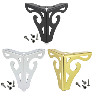 Metal Sofa Legs Furniture Leg Triangular Feet Universal for Table Cabinet Bookcase Replacement Hollow Out Furniture Leg