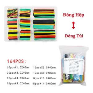AUTOFun 164-530 Cái Ống Co Nhiệt Ống Co Cách Điện Bộ Ống Bọc Cáp Dây Polyolefin Điện Tử Các Loại Ống Co Nhiệt Chống Nước Có Hộp