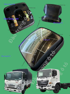 Gương 667 gương dưới xe hino isuzu gương phụ kích thước 22x20cm gương chiếu hậu xe ô tô gương siêu nét theo xe