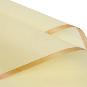 【【Fast Delivery】】Flower Wrapping Paper 58x58 cm Gold Border Jelly Color Packaging Paper Matte Frosted Florist Handmade Paper
