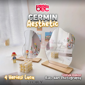 [BEC] Cermin Aesthetic Mirror Kaca Unik Cermin Meja Rias / Cermin Dinding Aesthetic Mirror Wall 4 Motif