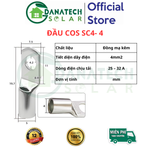 Đầu cos sc đồng mạ kẽm chất lượng cao | Chống oxy hóa | Nhiều kích thước