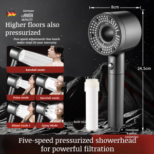 Home Shower Adjustable Shower Head Booster Bathtub Bathing Shower Water Heater Filter Shower Heads