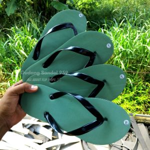 SENDAL JEPIT FLAT SANTAI CEWEK DEWASA WARNA HIJAU SAGE SOFT TERMURAH
