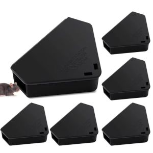 ADREE Triangle Shape Mice Bait Station Secure Station Sturdy Box Triangle Bait Station Durable Bait Holder Mouse Bait Box Outdoor Use
