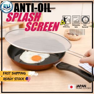 33cm Stainless Steel Splatter Screen with Handle and Lids Cover for Frying Pan Covers Oil Splash/ Penapis minyak masak