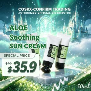 【3 bottle】[COSRX] Aloe Soothing Sun Cream SPF 50 PA+++ 50ml Aloe Extract 5500ppm Mild Hydrating Sunscreen