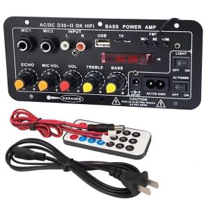 ANAMA Rechargeable Digital BT Amplifier Board Dual Mic Input DIY Version Subwoofer Amplifier  Bluetooth Enabled Home Theater Amplifier Home Decor