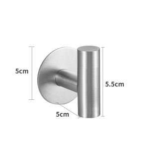JAYQQ Hộ gia đình 304 Thép không Gỉ Cho Quần Áo Túi Hat Tự Dính Tường Móc Áo Treo Giá Đỡ Áo choàng Móc Phím Chủ