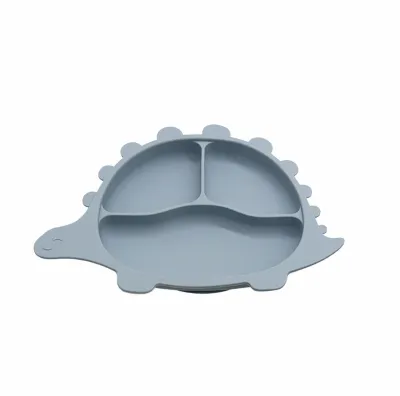Biomom Baby Silicone Dinosaur Divided Suction Plate (6 Colours)