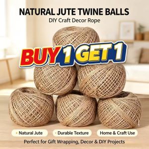【Buy 1 get 1】30M Natural Jute Twine Burlap String Hemp Gift Wrapping Cords Thread DIY Florists Craft Decoration
