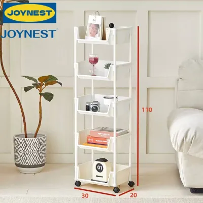 JOYNEST 3/4/5 Tier Movable BookShelf Trolley Rack Shelf Book Rack Rak Buku 置物架