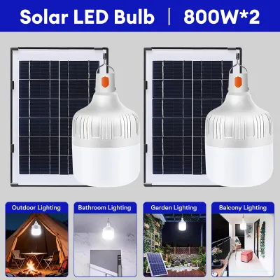 FINNA Solar LED bulb （buy 1 take 1）400W /600W Solar bulb solar outdoor light 0 electricity fee Camping household general purpose