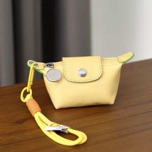 SEA AMILA Cute Mini Nylon Coin Purse with Keychain for Women Portable Wallet for Cards and Earphones