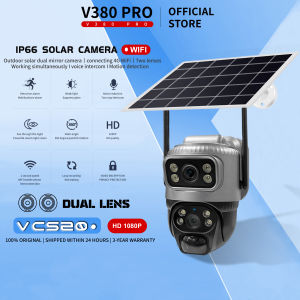 V380 PRO Solar Dual Lens CCTV Camera VCS20 For House 4G/WFIi IP Camera Home Wireless with indoor and outdoor/ Full Color Night Vision /Alarm warning HD 1080P