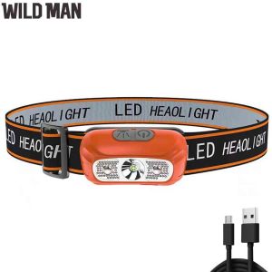 XPE LED Headlamp Wave Induction IPX4 Waterproof 300lm 2 Modes Outdoor Headlight