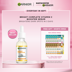 BESTSELLER Garnier Bright Complete Vitamin C+ BHA Niacinamide Fade Dark Spot Serum (30ml) 100X stronger than Vitamin C