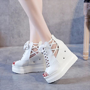 Sandal Đế Xuồng Tăng Chiều Cao 11CM Kéo Khoá X449-333