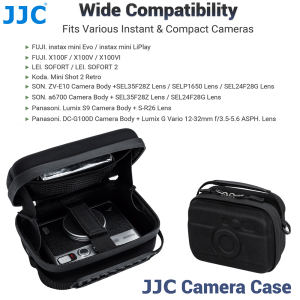 JJC Camera Case Pouch Bag EVA Hard Shell Protective Holder For Fujifilm Instax Mini Evo/Instax Mini LiPlayKodak Mini Shot 2 RetroSony DSC-HX1 DSC-H200 CamerasFree Get A Shoulder Strap (28.74-52.36" / 73-133 cm)