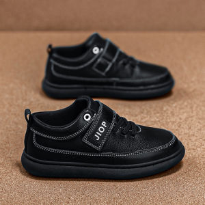 Ready Stock Black Shoes for Kids Boys and Girls Korea Sepatu Lelaki Hitam High Quality White Rubber Shoes for Kids Size 28-39