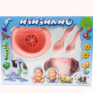 Nininano Feeding Set Peralatan Makan Bayi / Kado Bayi Kemasan Box / Tempat Makan Bayi / Alat Makan